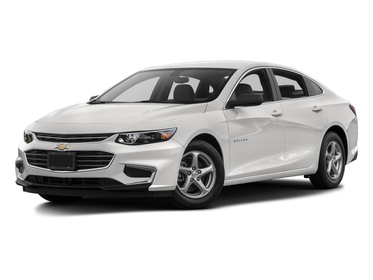 2016 Chevrolet Malibu LS in Mosaic Black Metallic — front three-quarter view