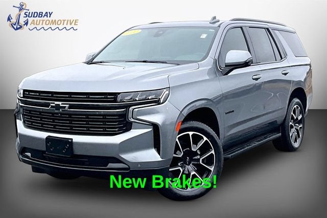 2022 Chevrolet Tahoe RST in Satin Steel Metallic — front three-quarter view