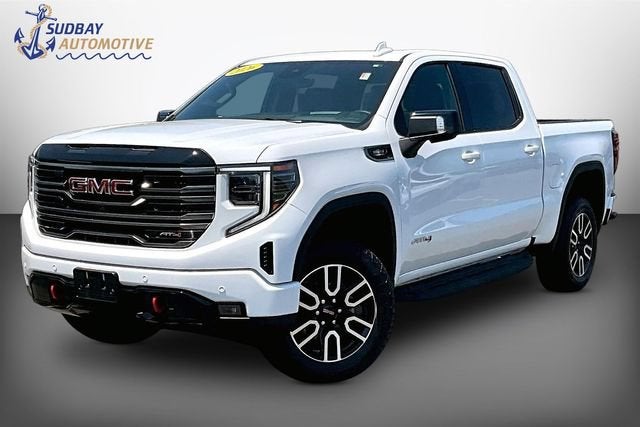 2026 GMC Sierra 1500 AT4 in Summit White — front three-quarter view