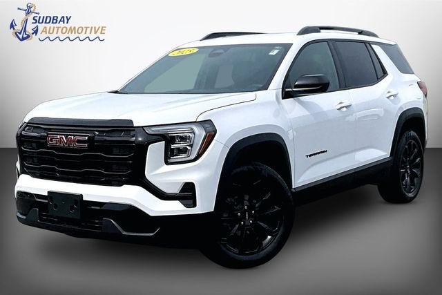 2025 GMC Terrain Elevation in Summit White — front three-quarter view