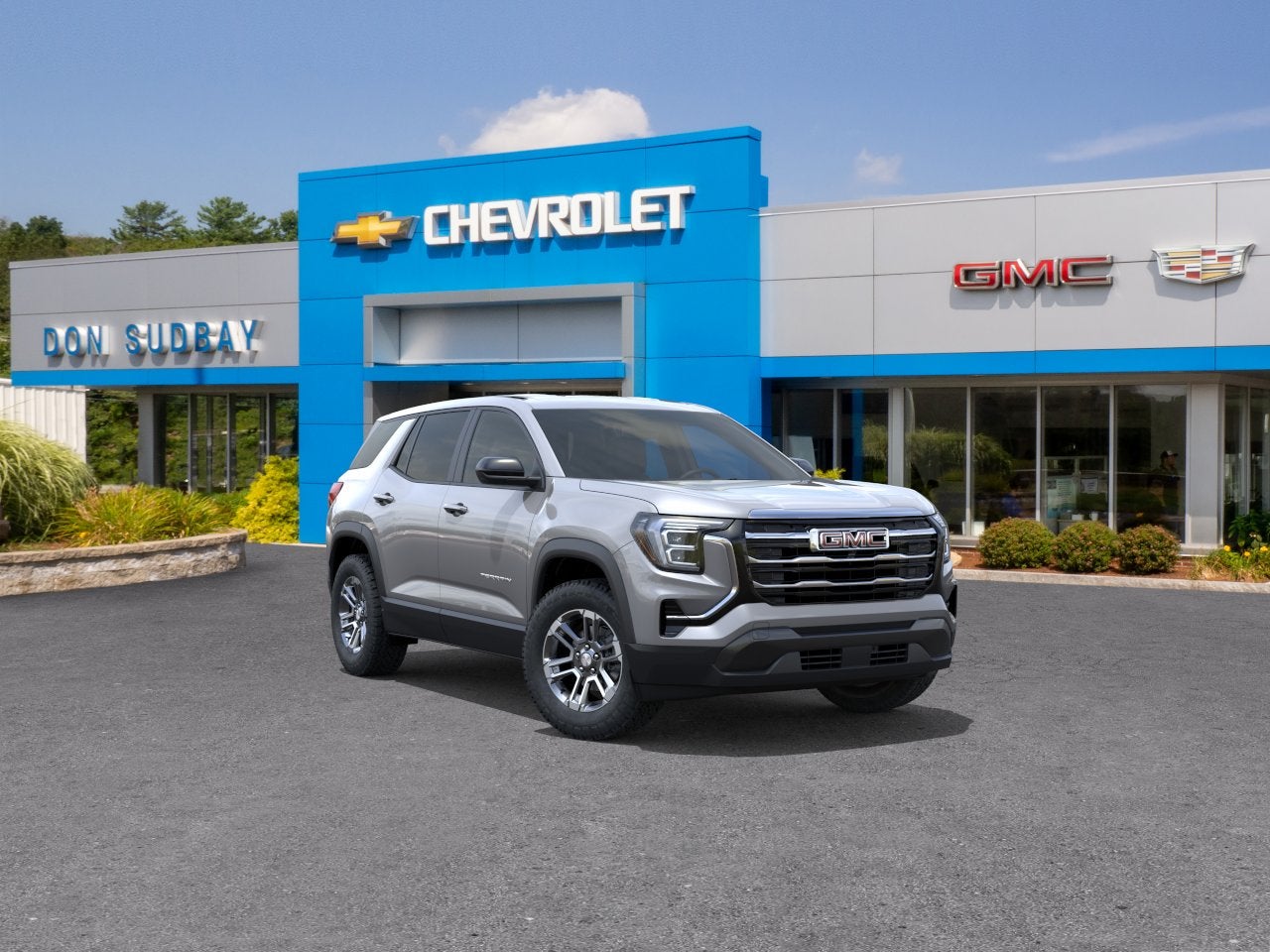 2026 GMC Terrain Elevation in Sterling Metallic — front three-quarter view