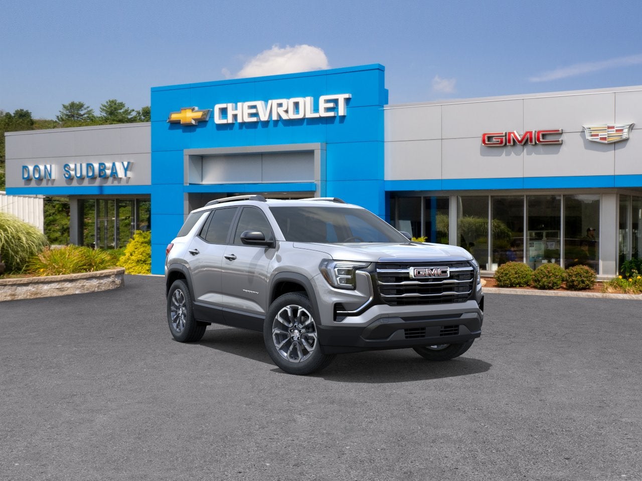 2027 GMC Terrain AWD Elevation in Sterling Metallic — front three-quarter view