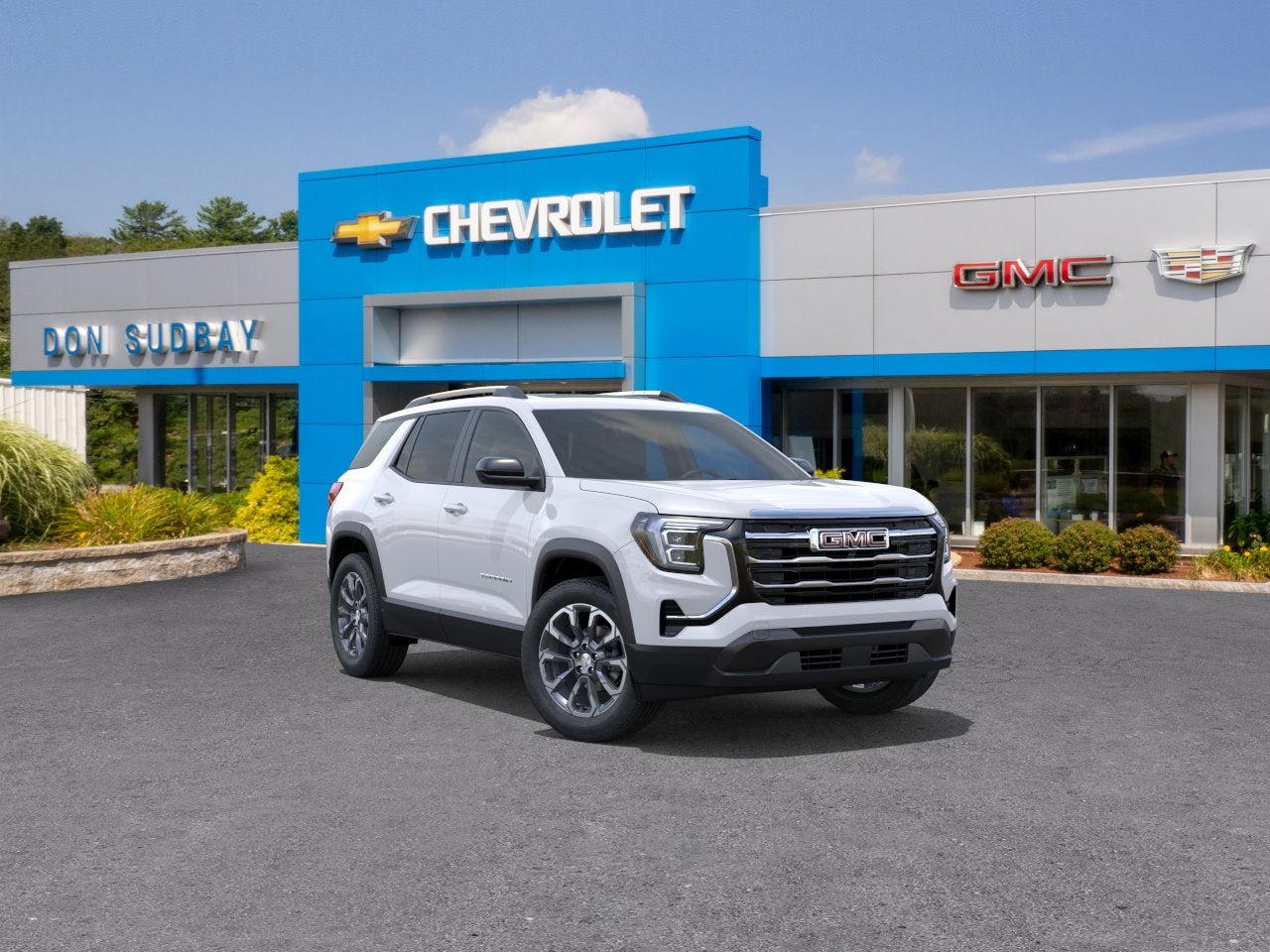 2027 GMC Terrain AWD Elevation in Summit White — front three-quarter view