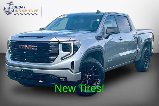 2024 GMC Sierra 1500 Elevation in Sterling Metallic — front three-quarter view
